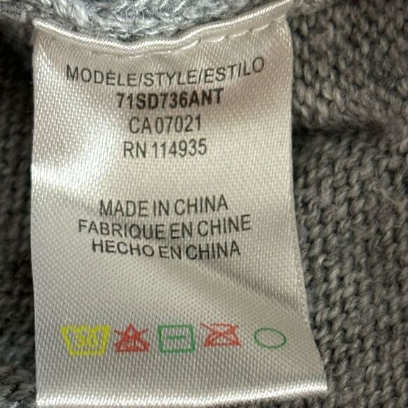 Anthropologie Moth Tunic Gray Sweater Dress Shirttail Layered Hem Womens Size XS - Picture 4 of 10